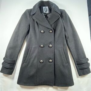 Guess Women's Charcoal Double-Breasted Pea Coat Size S